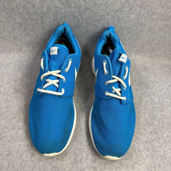 Nike Roshe Run Mens Size 9 Blue White Casual Athletic Low Top Running‎ Sneakers - Picture 3 of 9